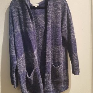 Torrid blue hooded cardigan